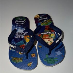 Havaianas Minecraft Flip flops USA size 13 youth EU 31-32